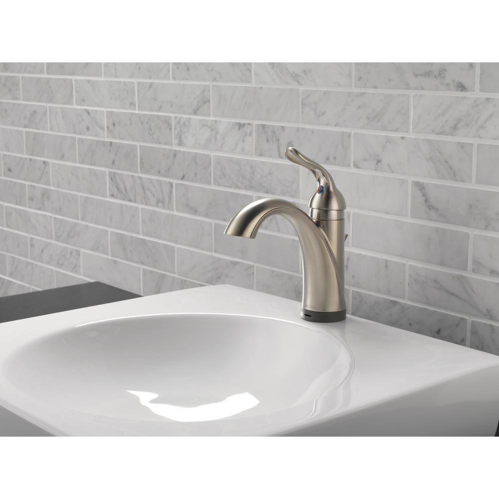 Delta Lahara Single Hole Single-Handle Bathroom Faucet with Touch2O.xt Technology in Stainless 538T-SS-DST