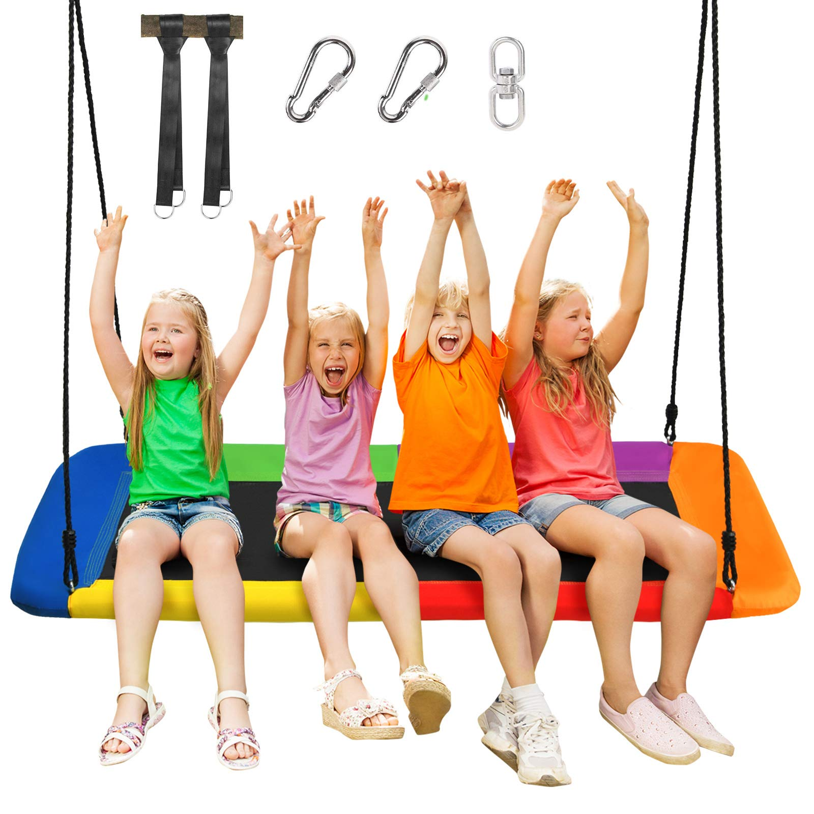 Costzon 700lb Giant 60'' Platform Saucer Tree Swing Set for Kids and Adult