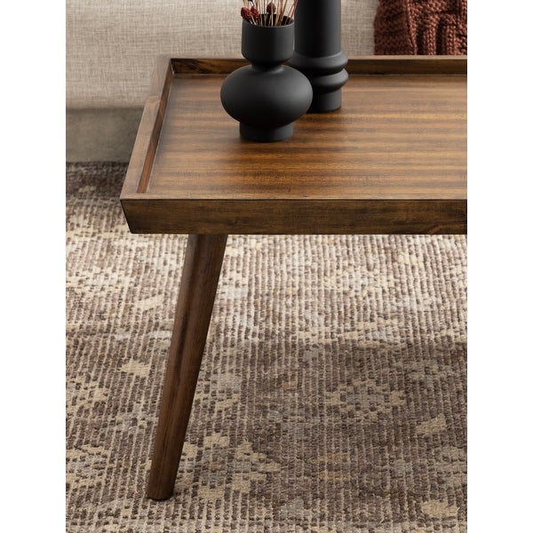 Kate and Laurel Eastmont Rectangle Wood Coffee Table - 46x22x17