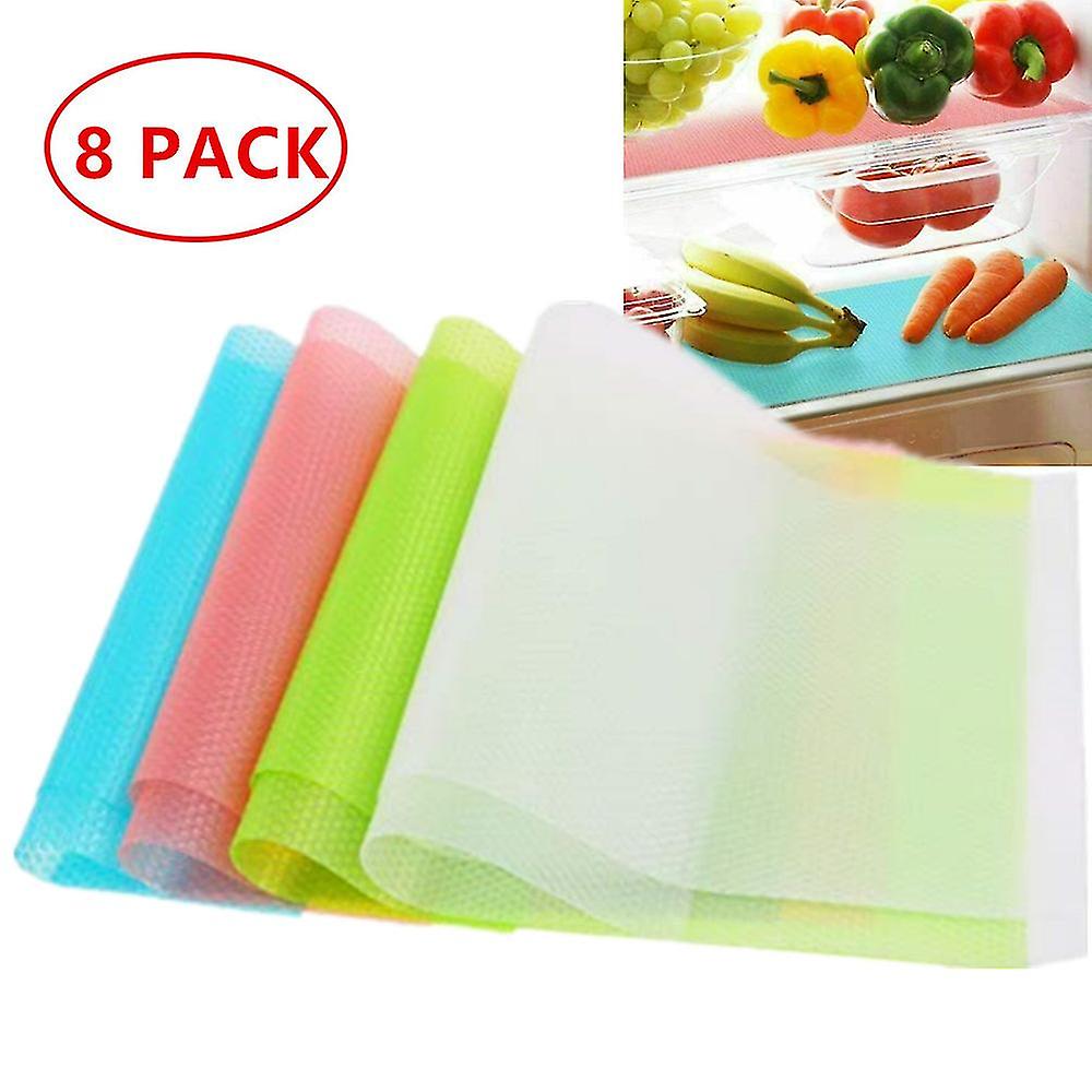 8-pack Refrigerator Mats Antiseptic Mats Anti-mildew Mats Antibacterial Placemats Multifunctional