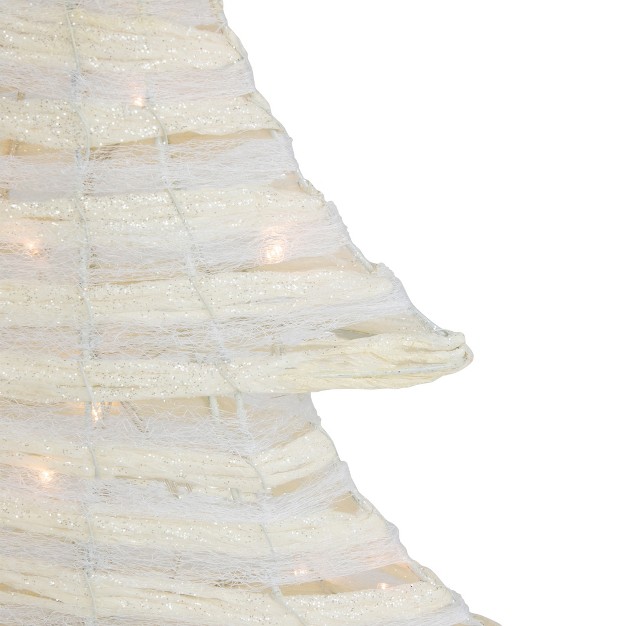 Cream Battery Operated Led Lighted Christmas Tabletop Tree