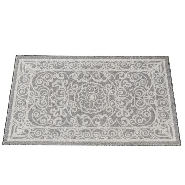 Collections Etc Scroll Printed Rug