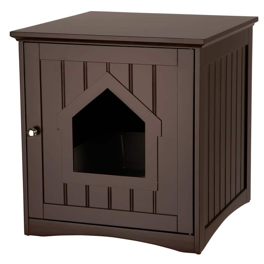 TRIXIE 19.25 in. x 20 in. x 20 in. Wooden Pet House and Litter Box 40292