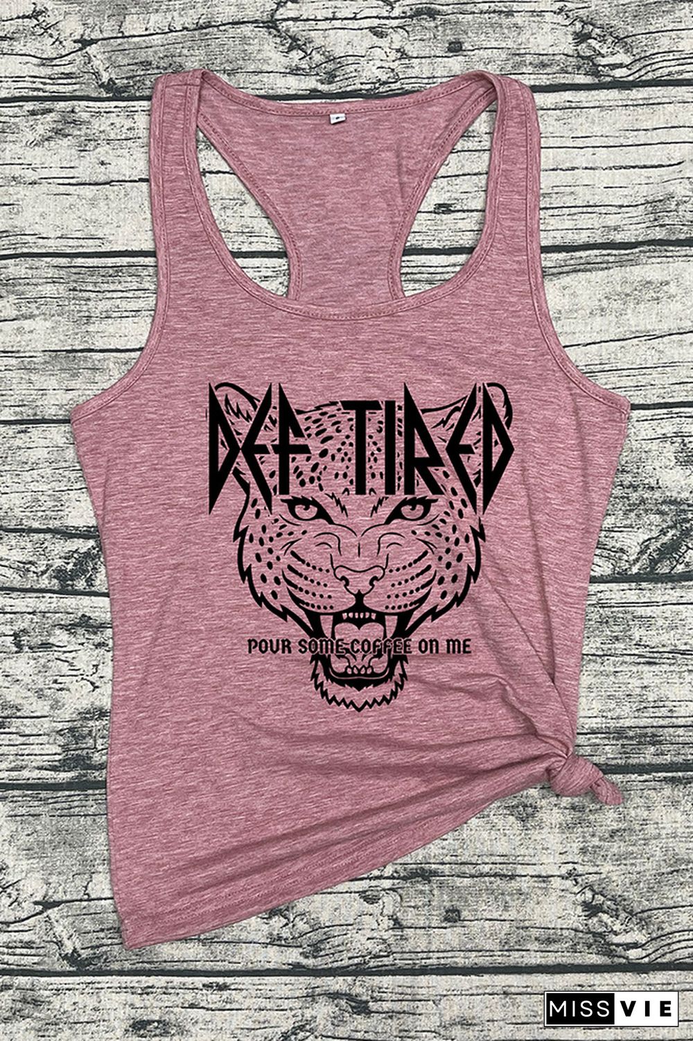 Cheetah Print Graphic Tank Top