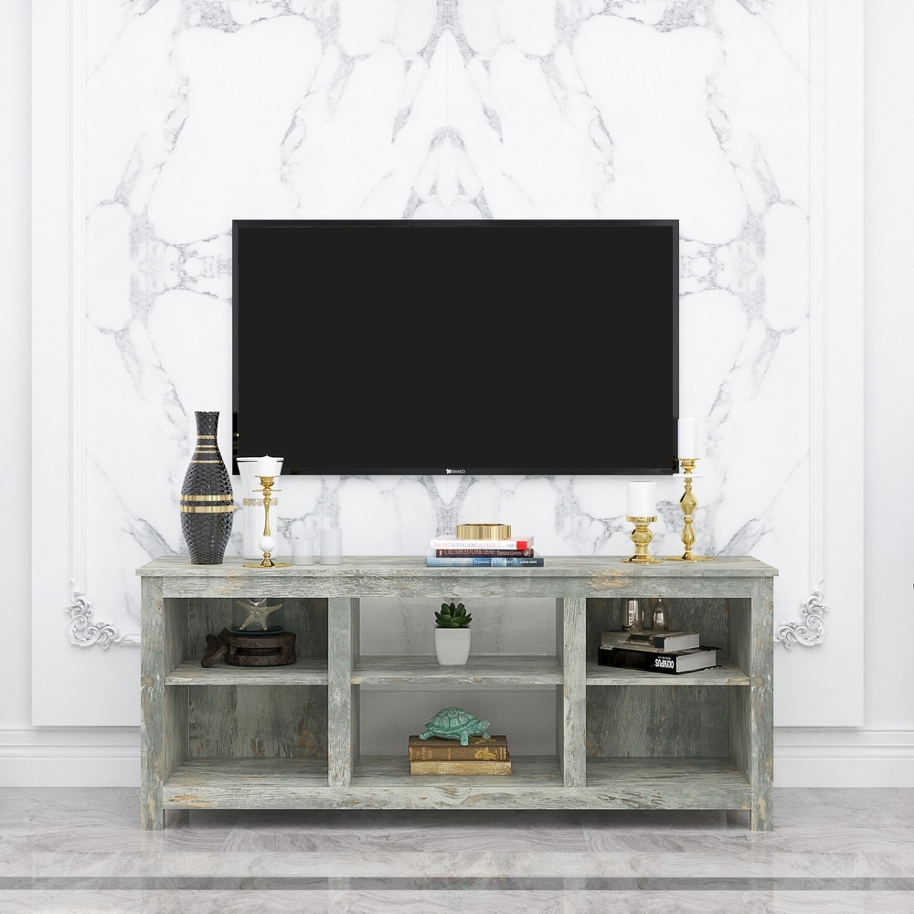 TV stand furniture with 4 storage compartments and 1 shelf