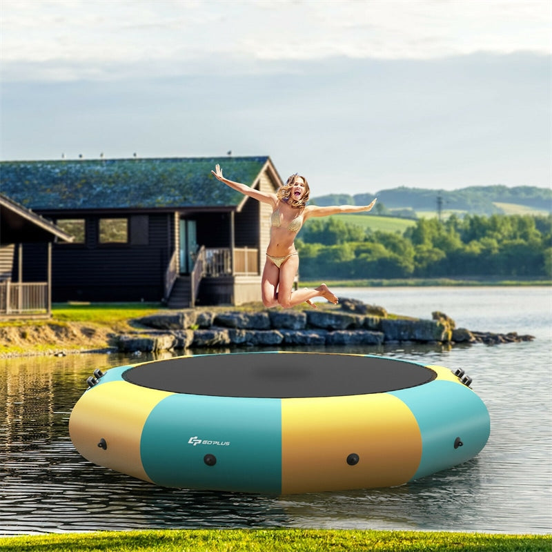 12 FT Inflatable Water Trampoline Recreational Water Bouncer