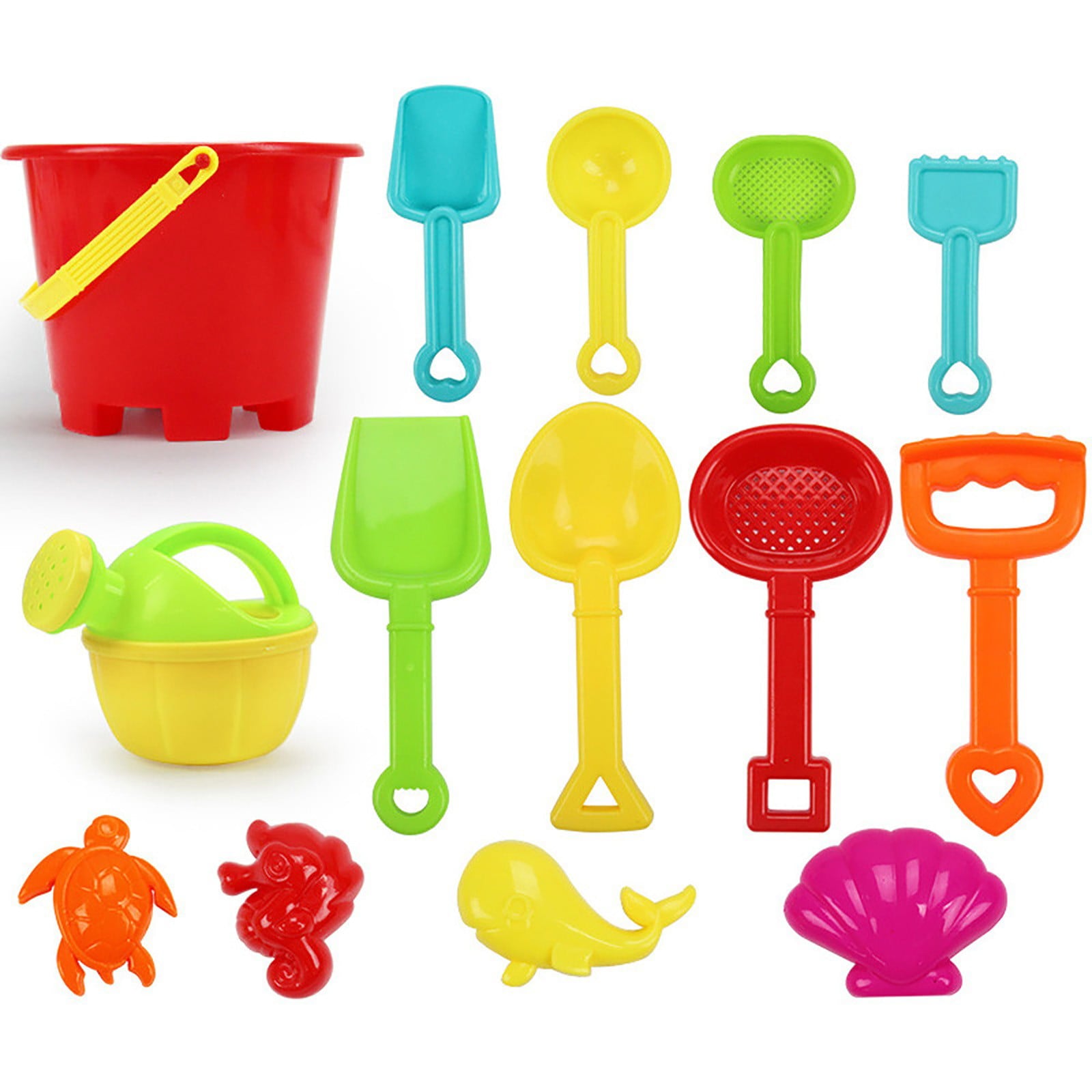 Toy 14pcs Beach Tools Set Sand Playing Toys Kids Fun Water Beach Seaside Tools Gifts