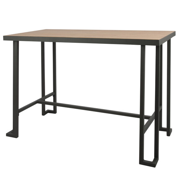 Roman Industrial Counter Table in Grey and Natural...