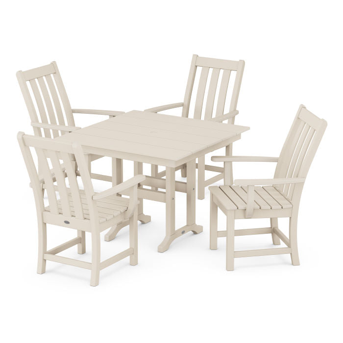 Polywood Vineyard 5-Piece Farmhouse Dining Set PWS1166-1