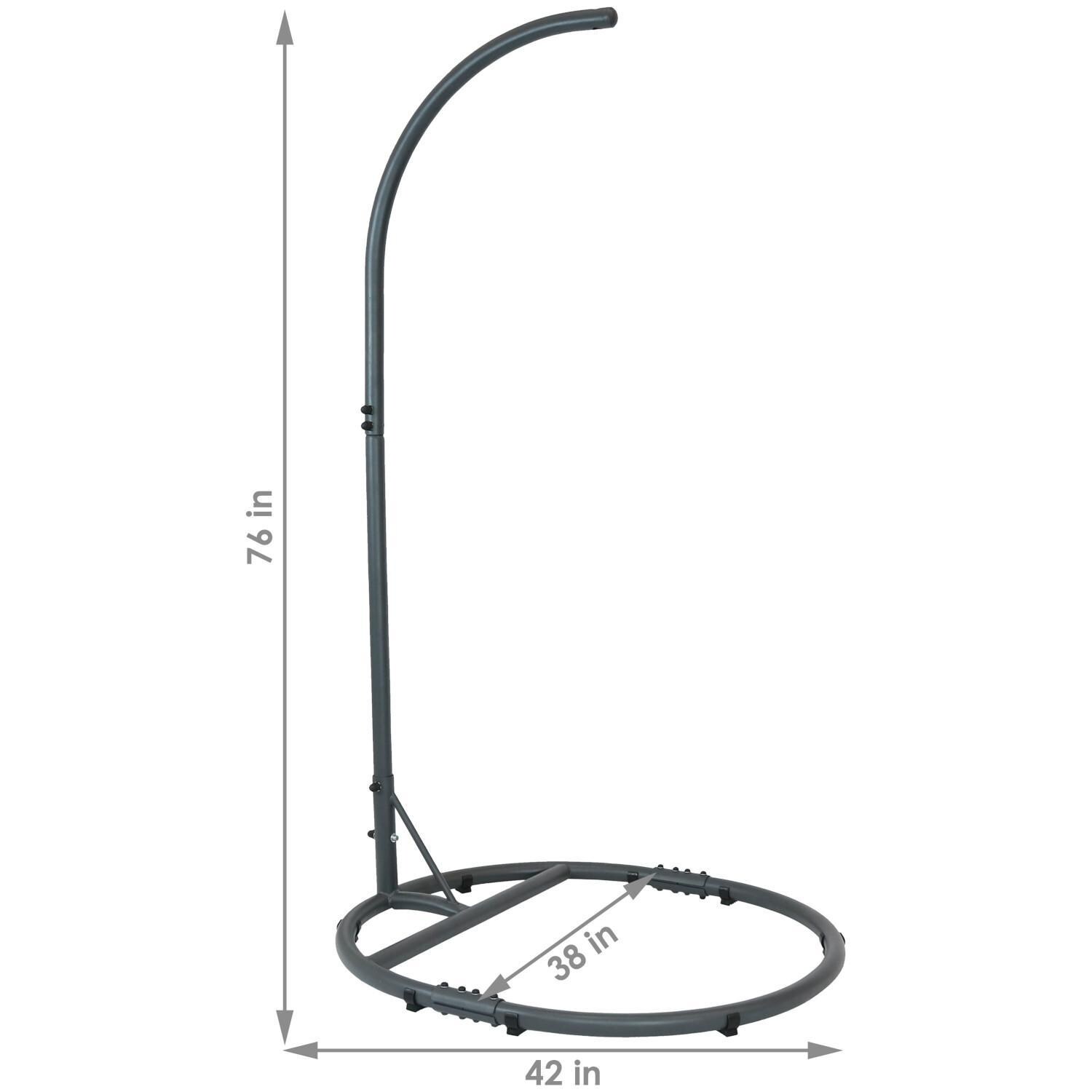 Ultimate Patio 76-Inch Steel Egg Chair Stand w/ Extra Wide Round Base