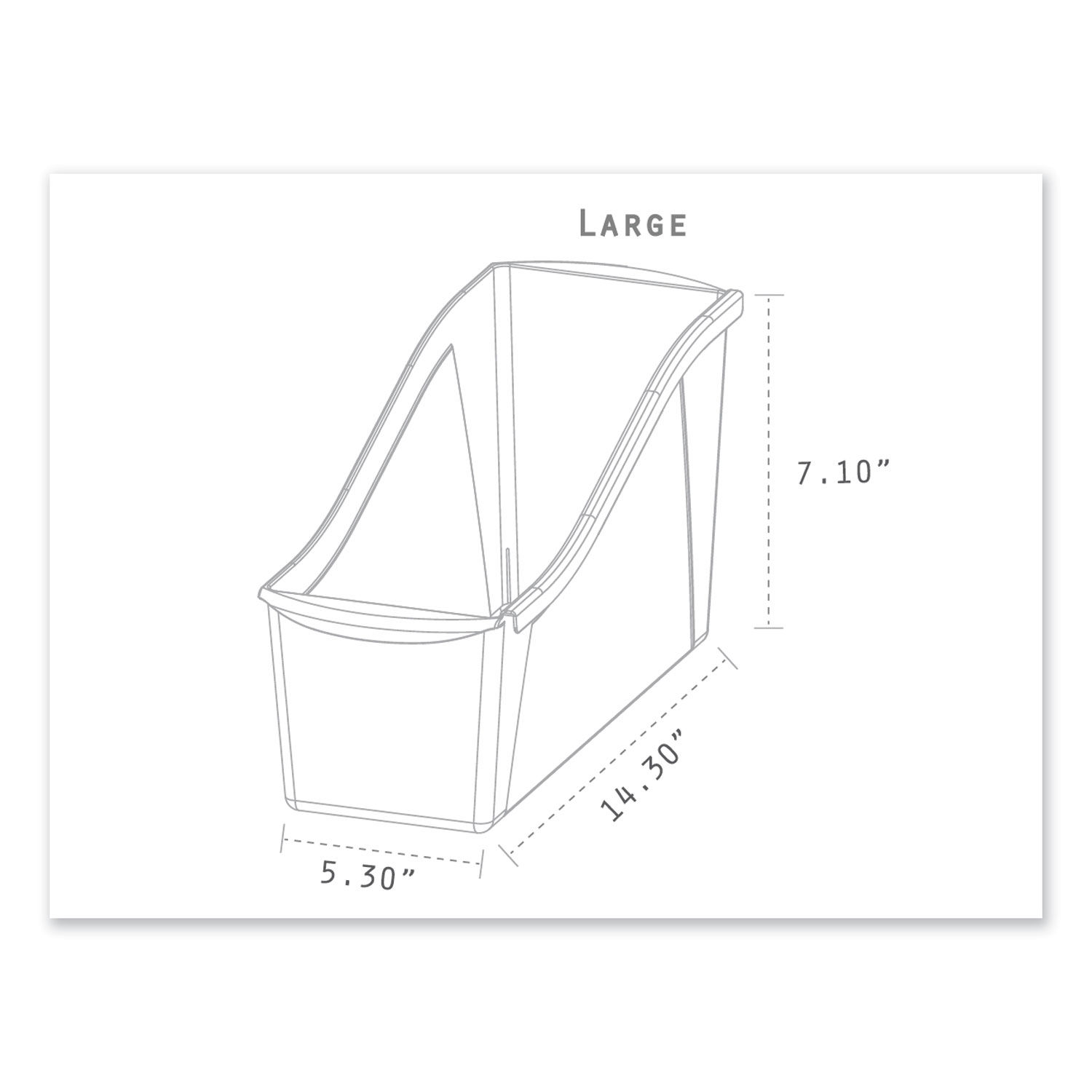 Interlocking Book Bins with Clear Label Pouches by Storex STX70105U06C