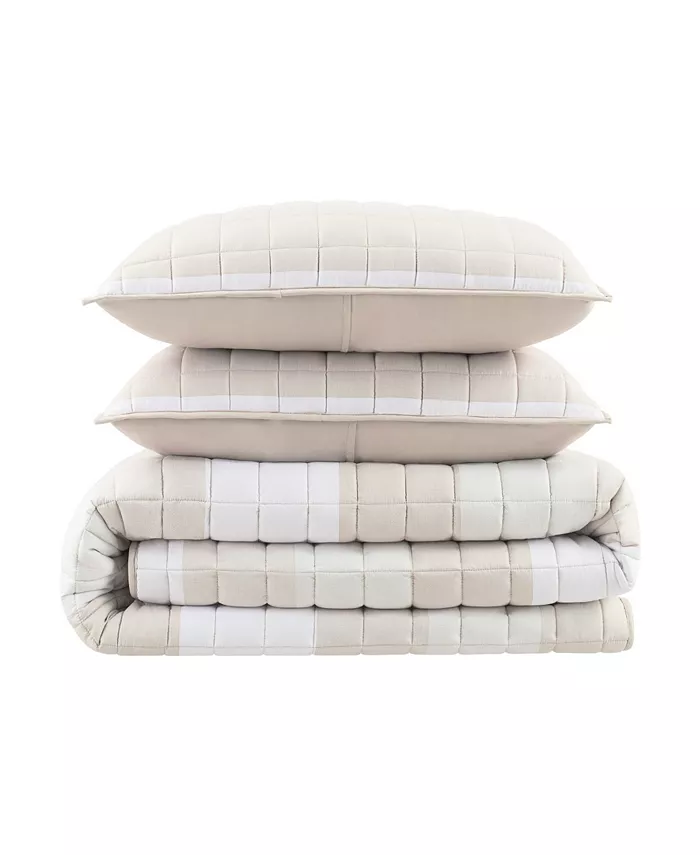 Serta Simply Comfort Billy Textured Stripe Quilt Set Collection