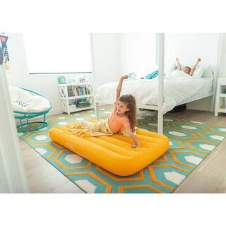 INTEX Twin Cozy Kidz Inflatable Air Mattress Carry Bag and Intex 120 Volt Electric Air Pump 0 lb. Total Weight Capacit 66803EP + 66643E