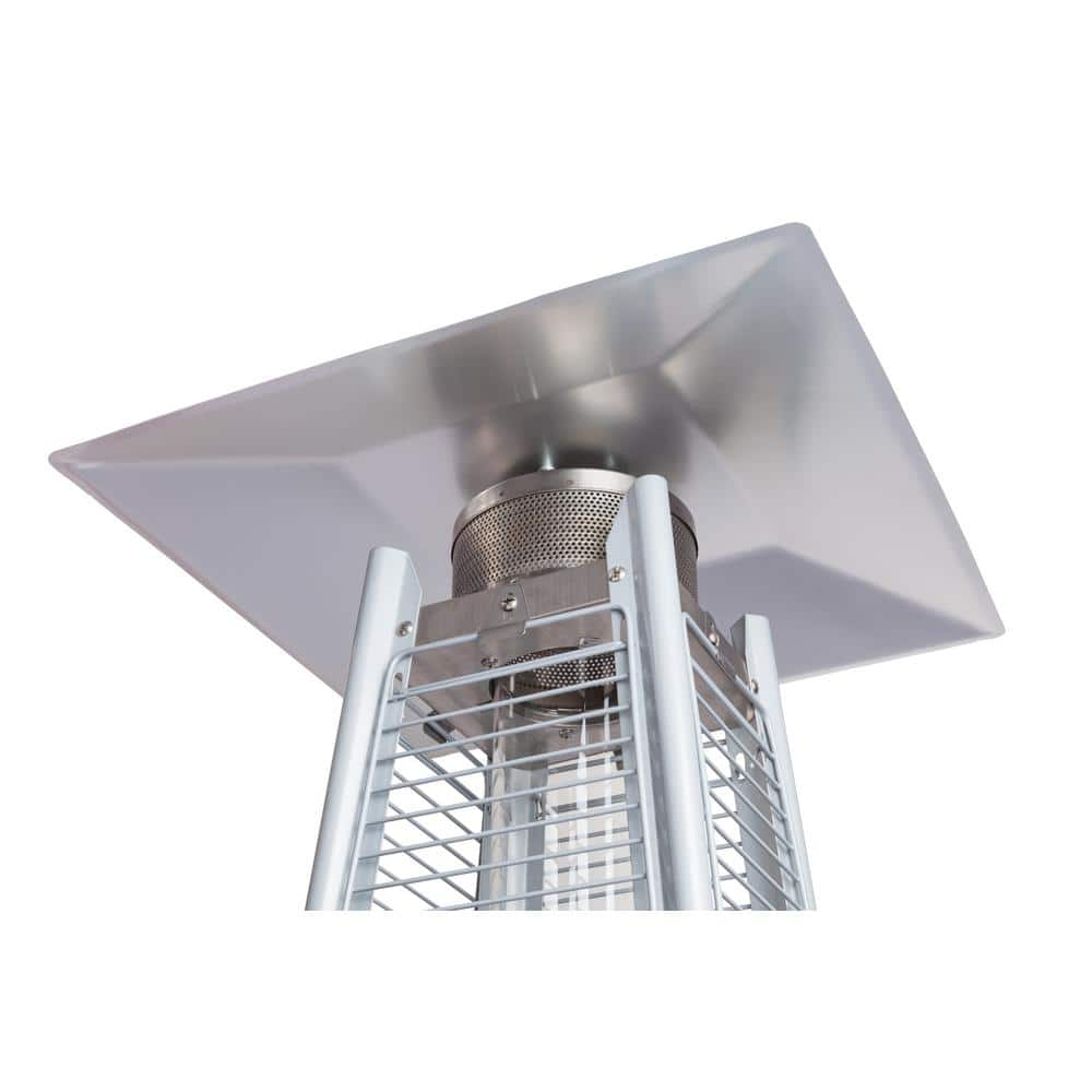 Fire Sense 40,000 BTU Stainless Steel Pyramid Propane Gas Patio Heater 60523