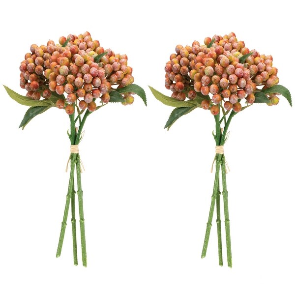 Set of 2 Orange Berry Bundles – Vibrant Fall Decor