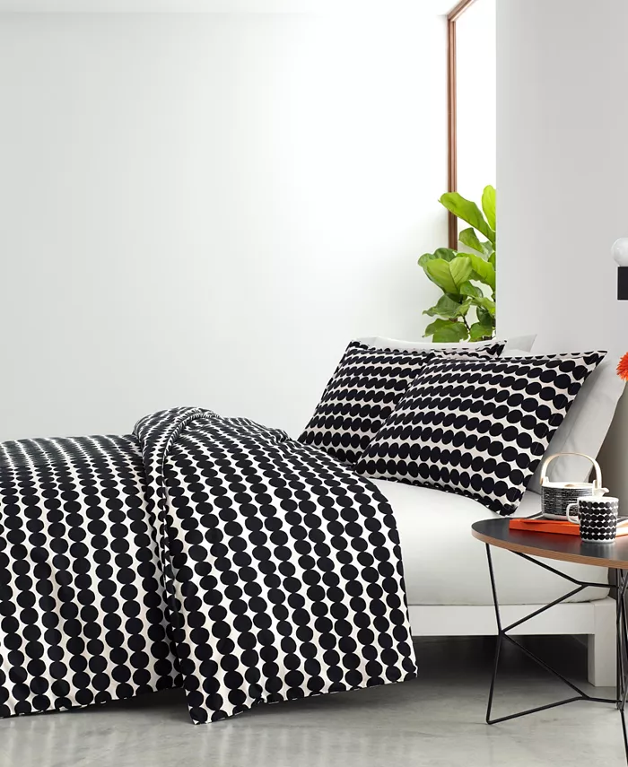 Marimekko Rasymatto Cotton Reversible 3 Piece Duvet Set， Full Queen