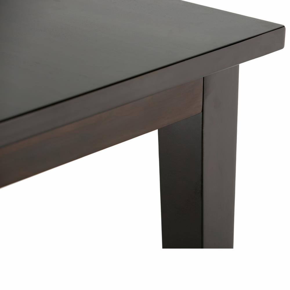 Simpli Home Eastwood Solid Hardwood and 54 in. x 54 in. Square Contemporary Dining Table in Java Brown 3AXCDNT-002