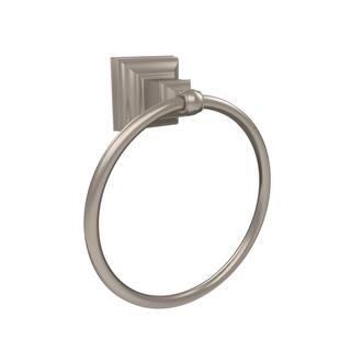 Amerock Markham 6-78 in. (175 mm) Length Towel Ring in Brushed Nickel BH26511G10