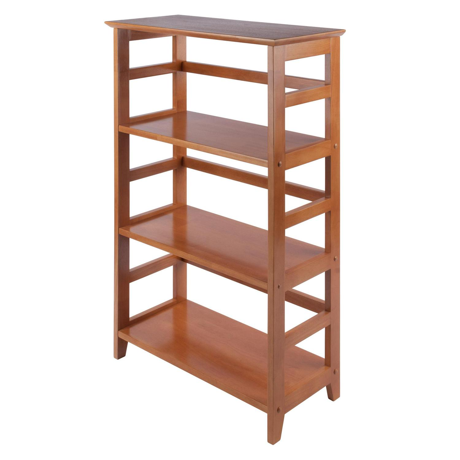 Winsome Wood Studio 3-Section Bookshelf， Honey Pine Finish