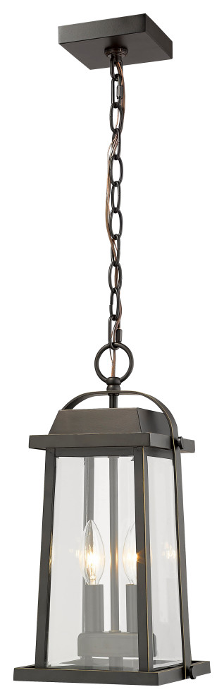 Z LITE 574CHM BK 2 Light Outdoor Chain Mount Ceiling Fixture   Transitional   Outdoor Hanging Lights   by LAMPS EXPO  Houzz