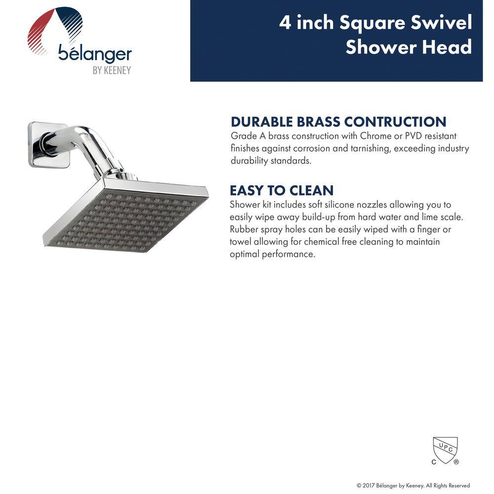 KEENEY Belanger Single-Handle 1-Spray Tub and Shower Faucet in Polished Chrome (Valve Included) QUA90CCP