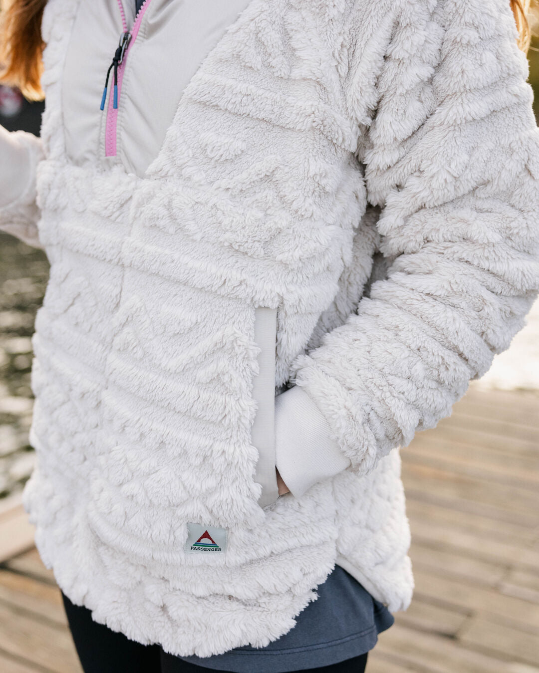 Holistic Sherpa Hooded Fleece - Vintage White