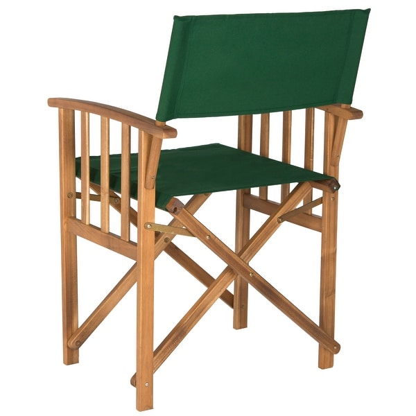 SAFAVIEH Outdoor Living Laguna Green Acacia Wood Director Chair (Set of 2)