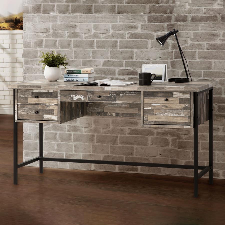 Kemper 4-drawer Writing Desk Salvaged Cabin -801235