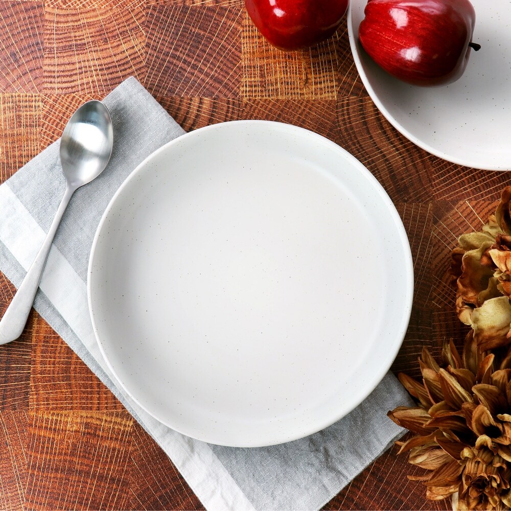 6 Piece 9.5 Inch Round Stoneware Bowl Set in Sea Salt