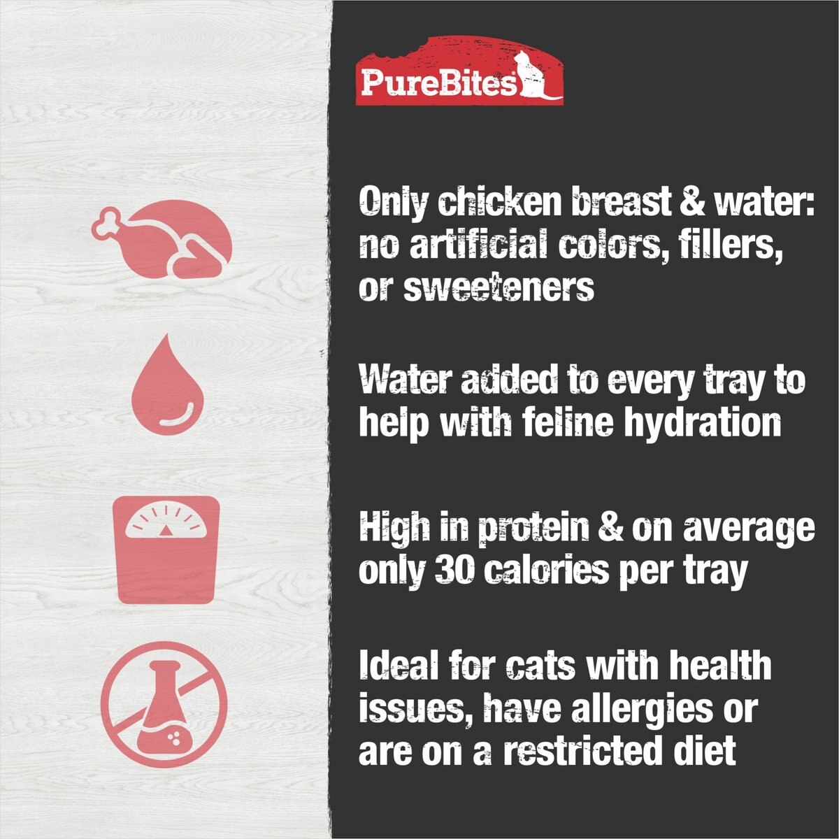 PureBites Mixers 100% Chicken Breast in Water Grain-Free Cat Food Trays