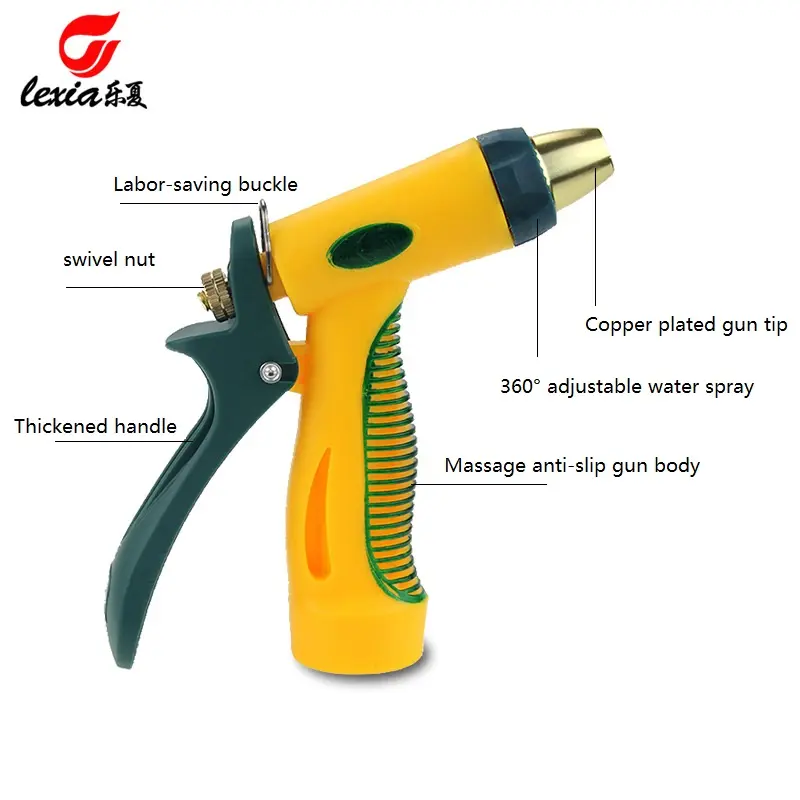 China Factory Supply  Adjustable Agricultural 6 Function Garden Quick Connect Hose Nozzle