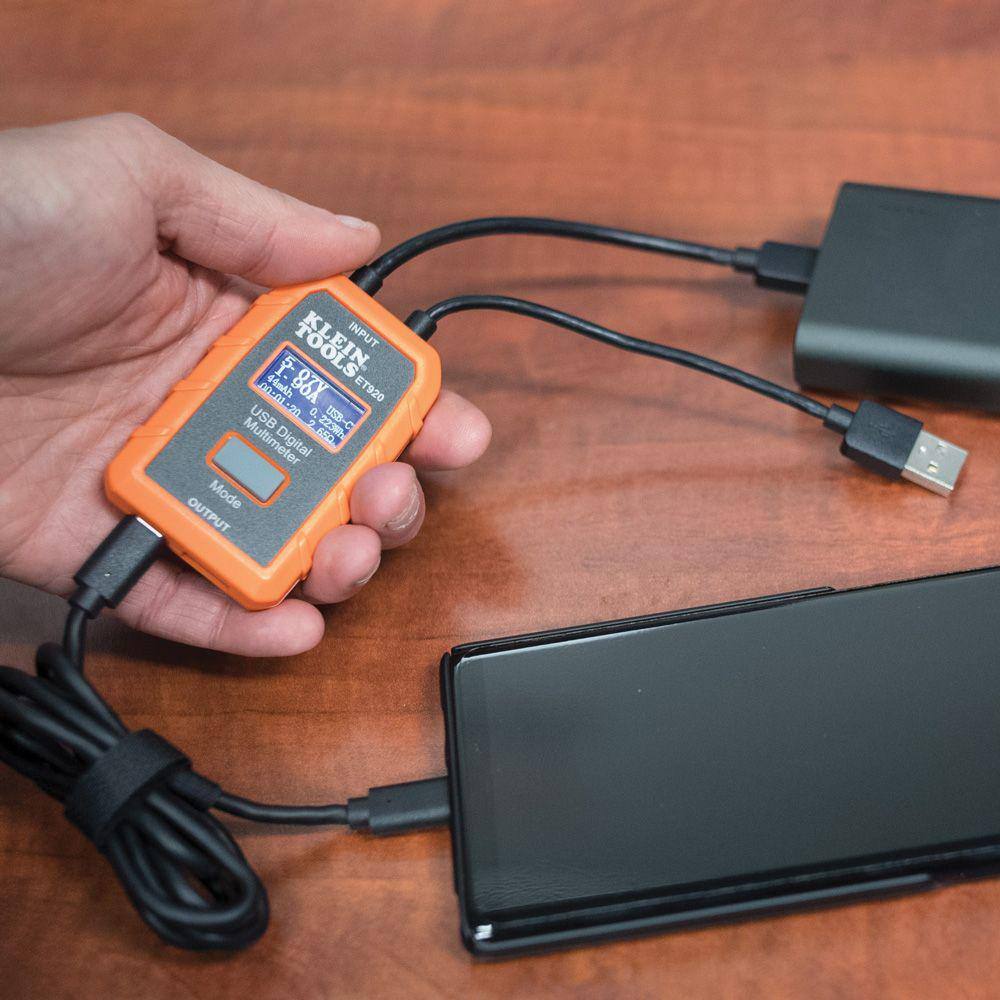 Klein Tools USB Digital Meter with USB-A and USB-C ET920