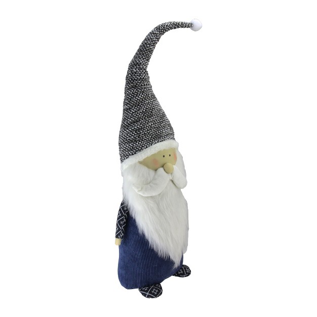 Blue And Gray Standing Santa Gnome Tabletop Decor