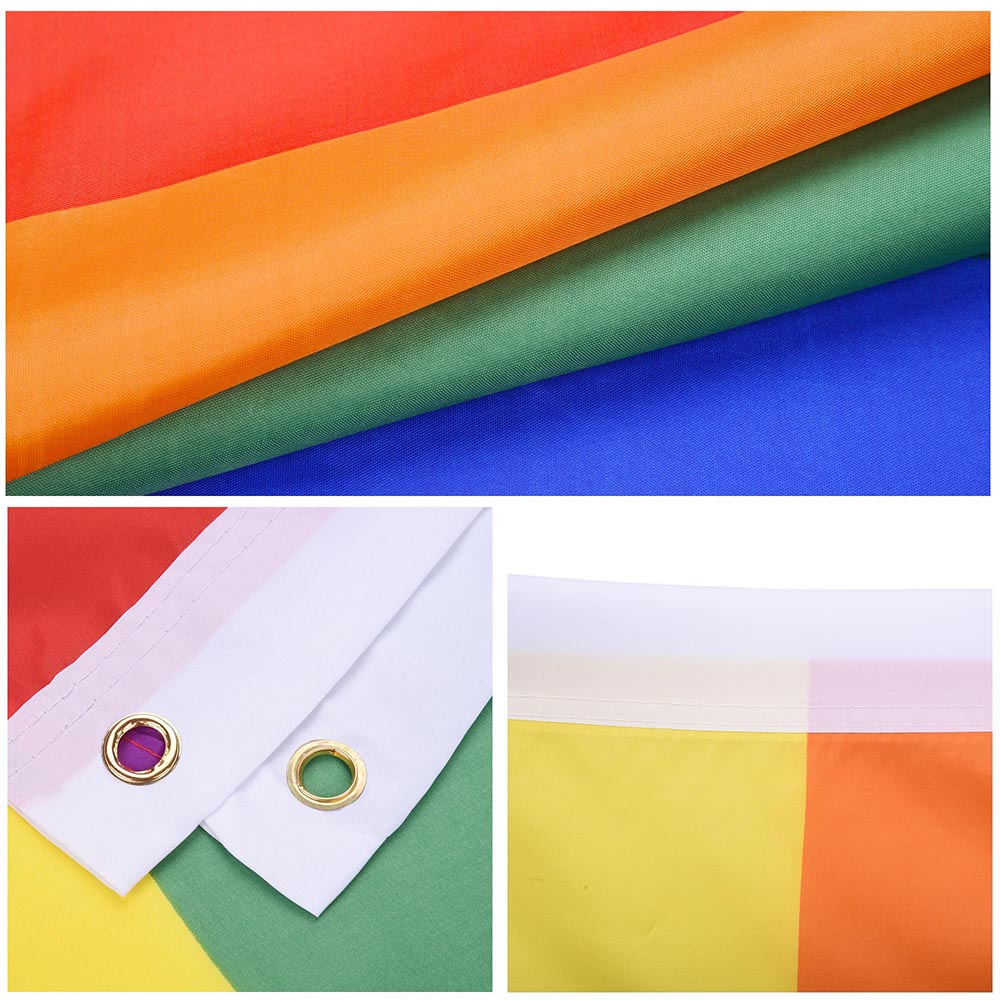 Yescom Rainbow Flag 3x5ft Poly Pride Peace Banner