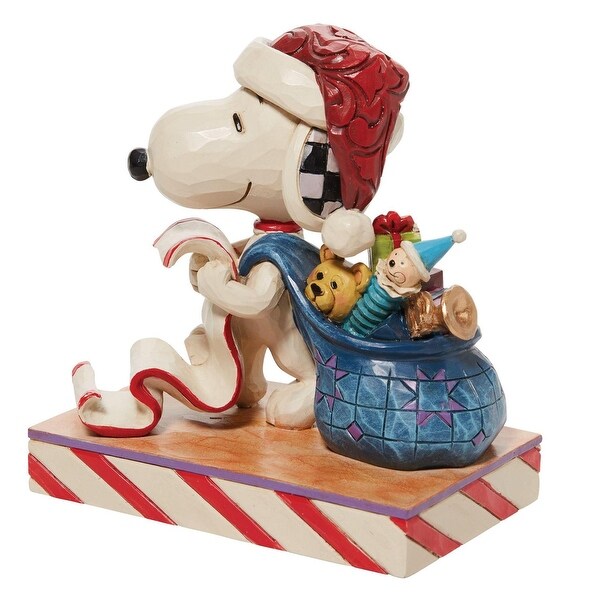 Peanuts Santa Snoopy Checking it Twice Figurine