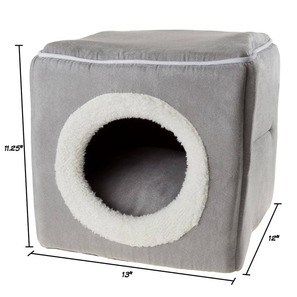 Petmaker Small Grey Cozy Cave Pet Cube HW3210097