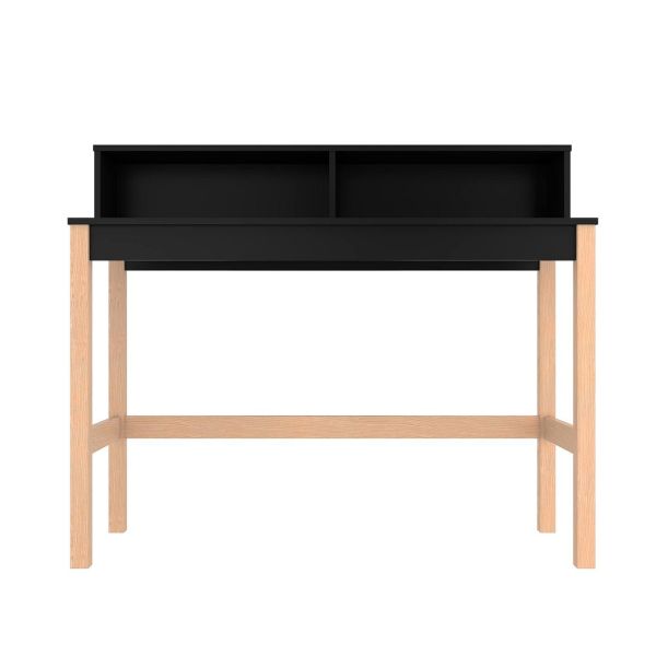 Bowery Desk in Black and Oak