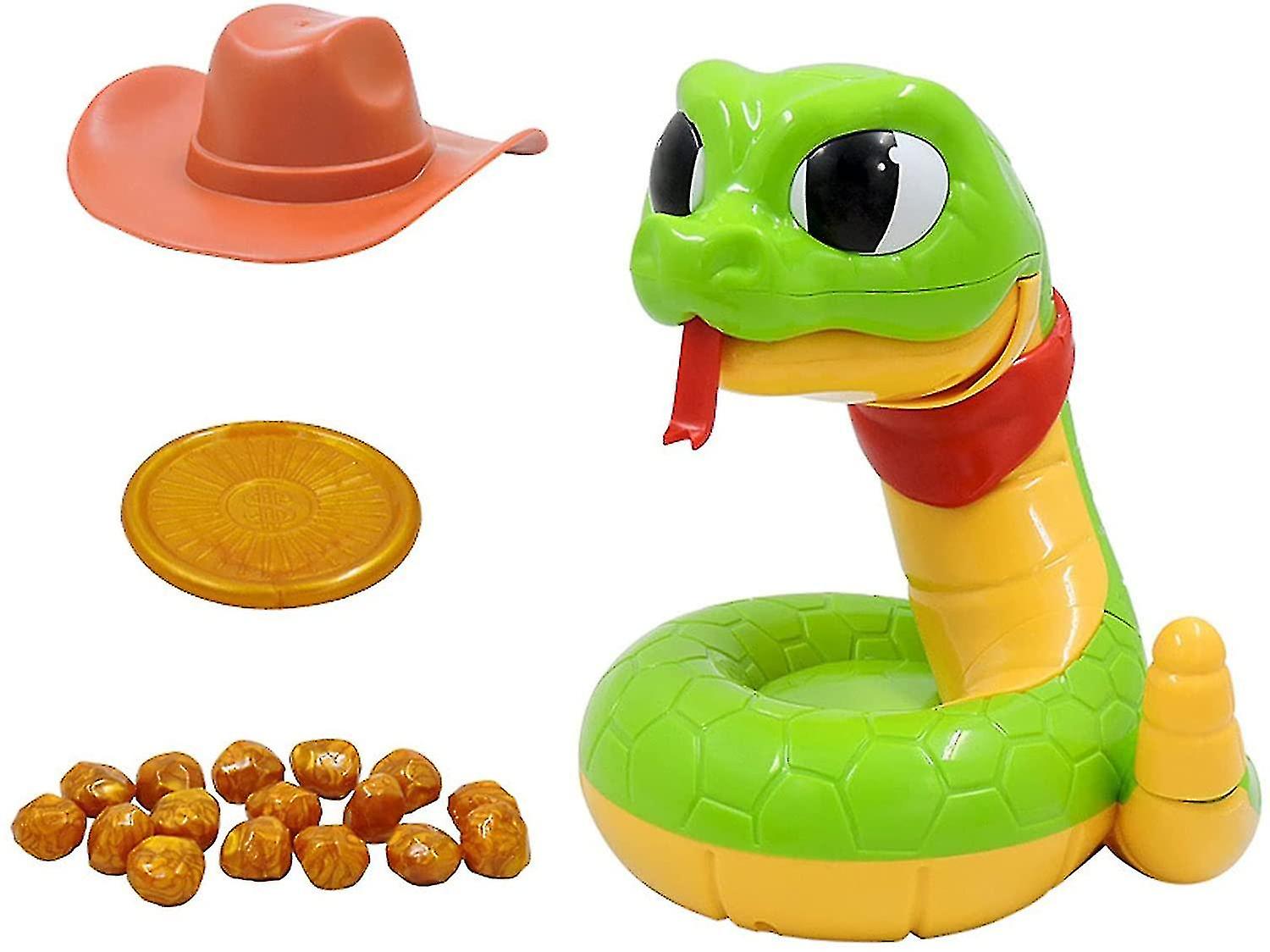 Electric Rattle Snake Tricky Toy， Scary Biting Snake Interactive Game Multiplayer Party Game Prank Toy