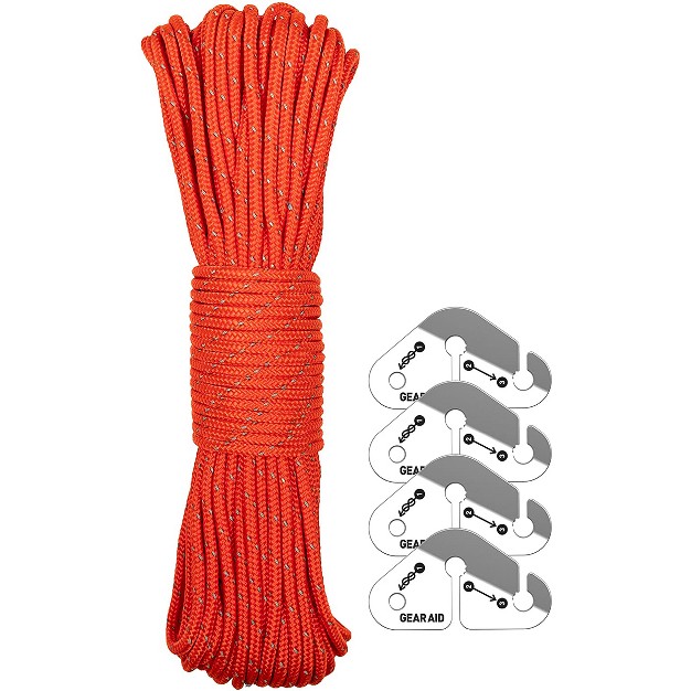 Gear Aid 50 Ft Reflective Guyline Kit With Tensioners