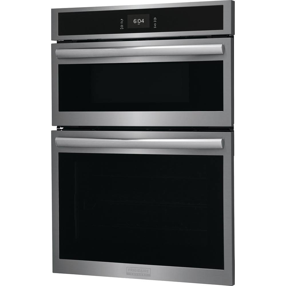 FRIGIDAIRE GALLERY 30 in. Electric Wall Oven and Microwave Combination with Total Convection in Smudge-Proof Stainless Steel GCWM3067AF