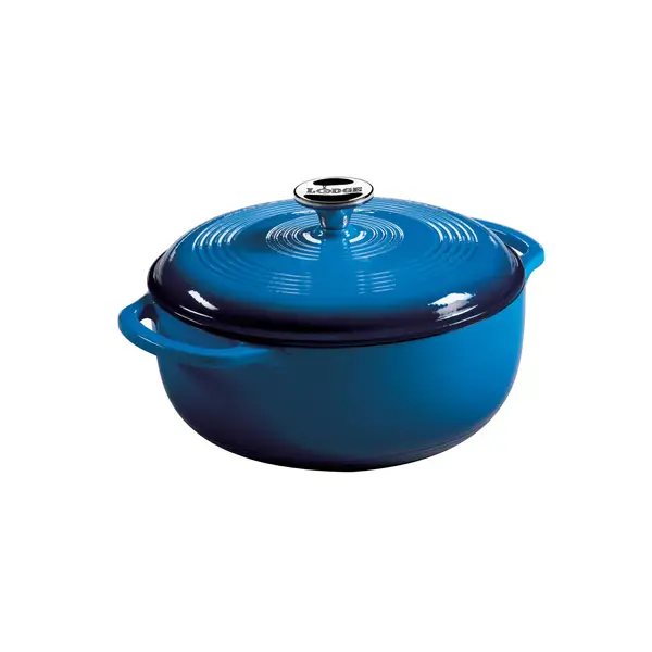 Lodge 4.5 Quart Blue Enameled Cast Iron Dutch Oven