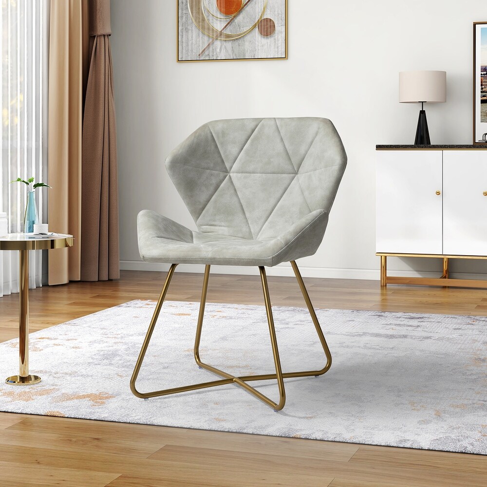 Rosa Accent Side Chair with X shaped Metal Base