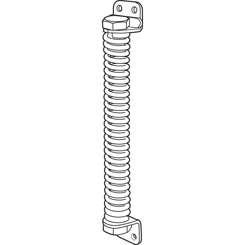 Prime-Line 1.38 in. D X 8 in. L Black Steel Gate Spring