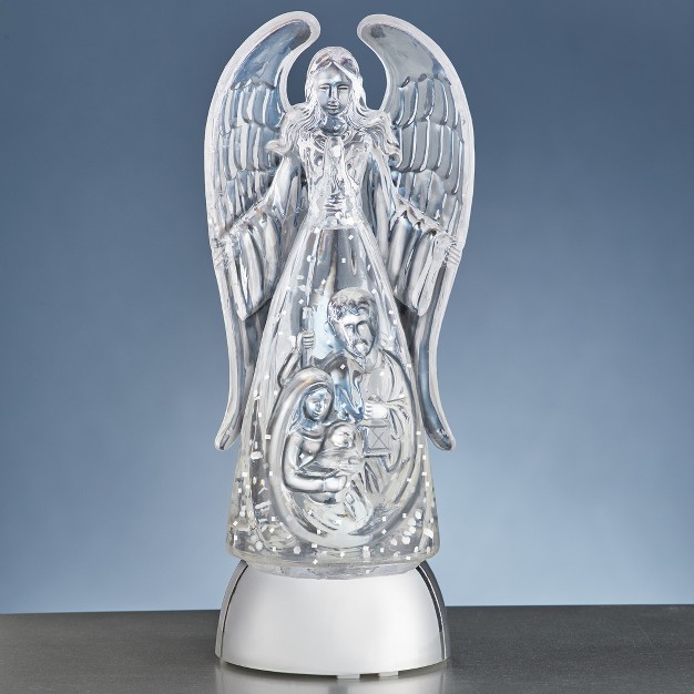 Collections Etc Color Changing Led Lighted Glittering Nativity Angel Figurine 4 X 3 5 X 9 75