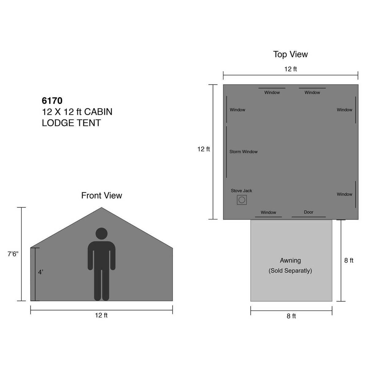 Kodiak Canvas Cabin Lodge 8Person Canvas Tent