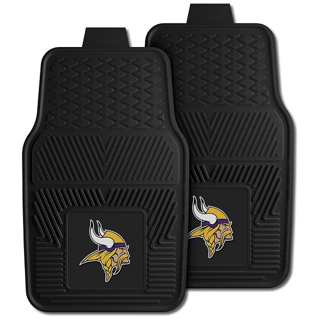 Fanmats 27 X 17 Inch Universal Fit All Weather Protection Vinyl Front Row Floor Mat 2 Piece Set For Cars Trucks And Suvs Minnesota Vikings