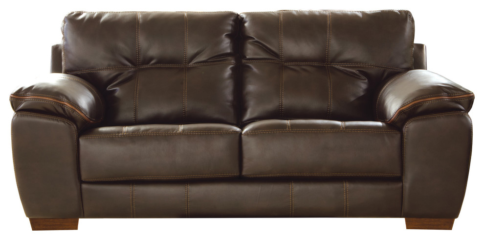 Jackson Furniture Hudson Loveseat in Chocolate 4396 02   Transitional   Loveseats   by Emma Mason  Houzz