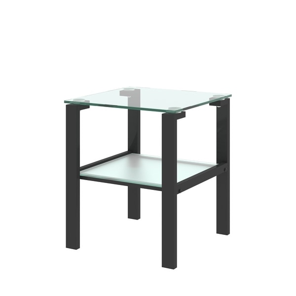 Glass Two Layer Tea Table Corner Table Living Room Side Table