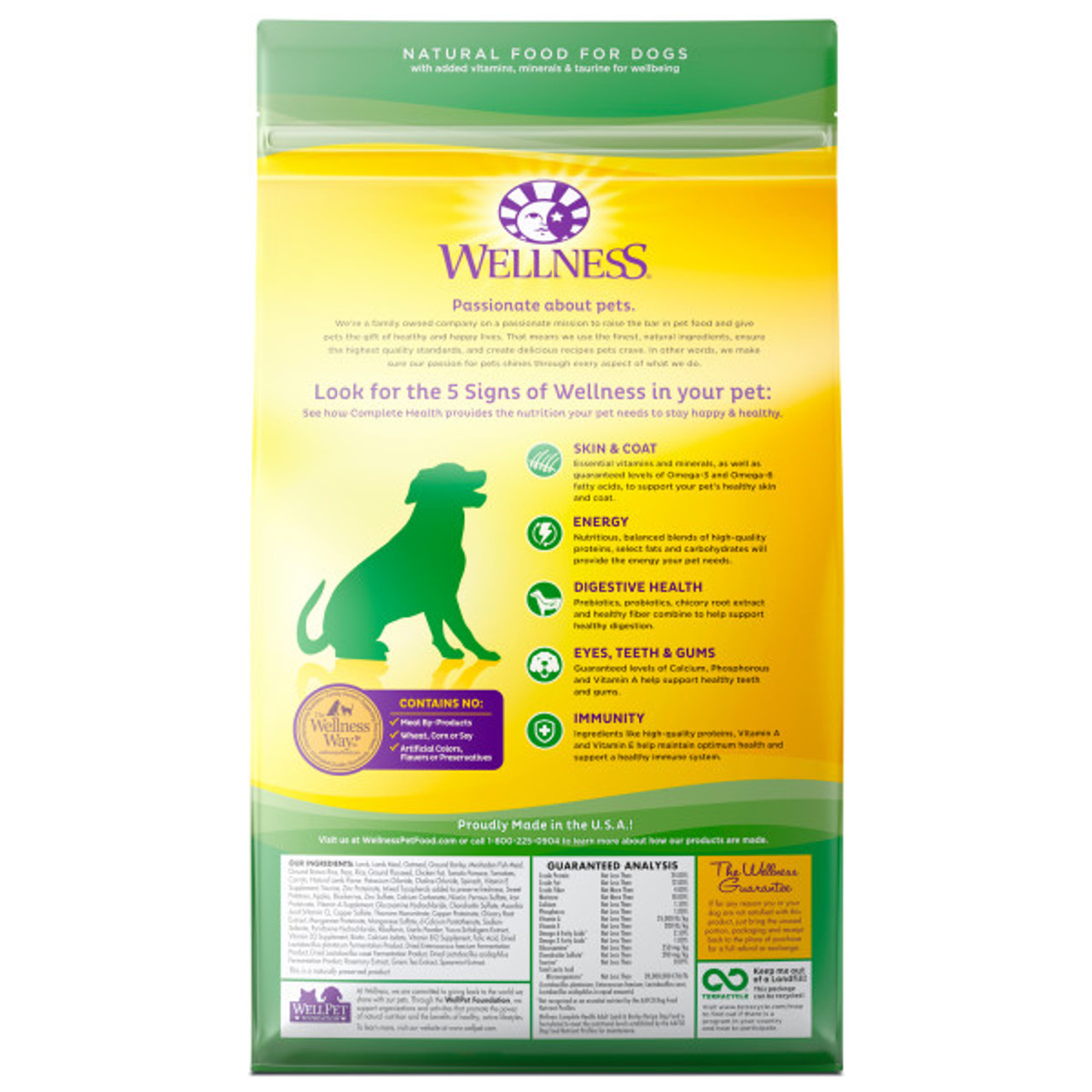 Wellness Complete Health Lamb and Barley Dog Food 6 Lb.