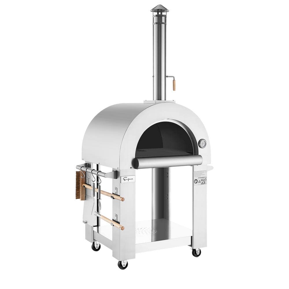 Empava 38.6 in. Wood Burning Outdoor Pizza Oven in Stainless Steel EMPV-PG01